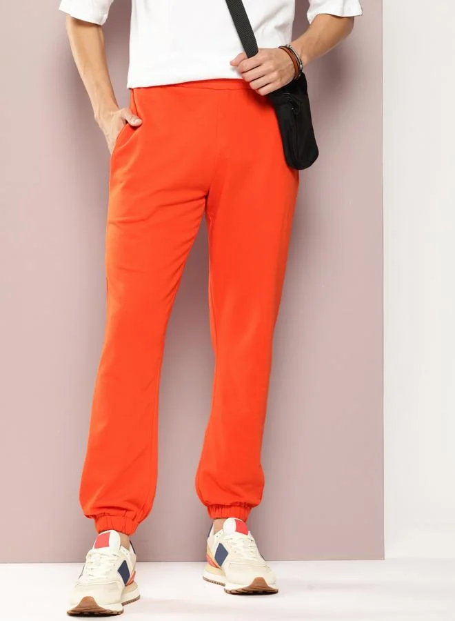 Dillinger Men Orange Solid Joggers